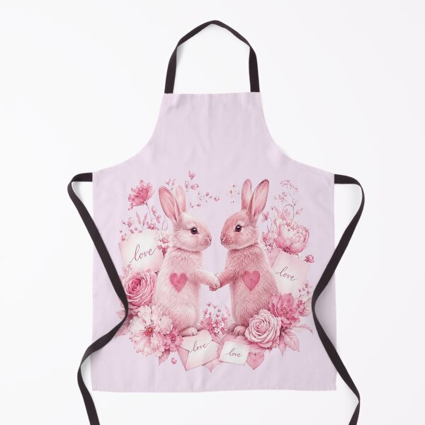 Item preview, Pink Watercolor Bunny Pair Love Illustration designed and sold by the artedivino.