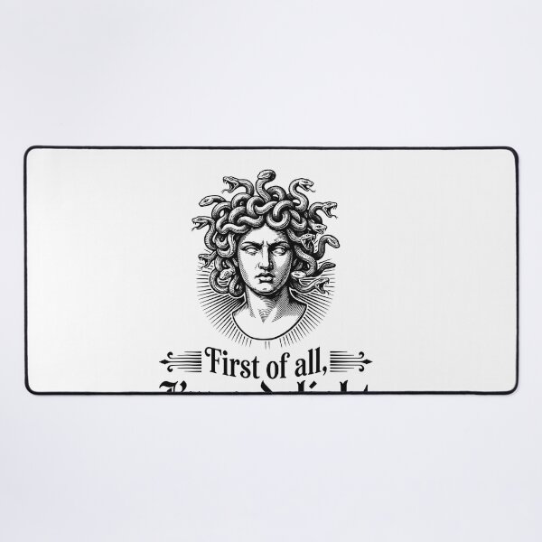 Item preview, First Of All Im A Delight Medusa Gorgon Silver Line Art Gothic Mythology Fan Apparel designed and sold by Sendowart.