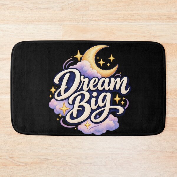 Item preview, Dream Big Cute Celestial Typography - Moon and Pastel Clouds Sticker designed and sold by Nunaprettyshop.