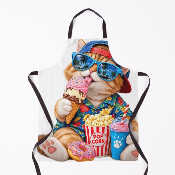 Item preview, Cool Cat Ice Cream Party – Funny Sunglasses Cat Cartoon Design designed and sold by CreativeNest Prints.
