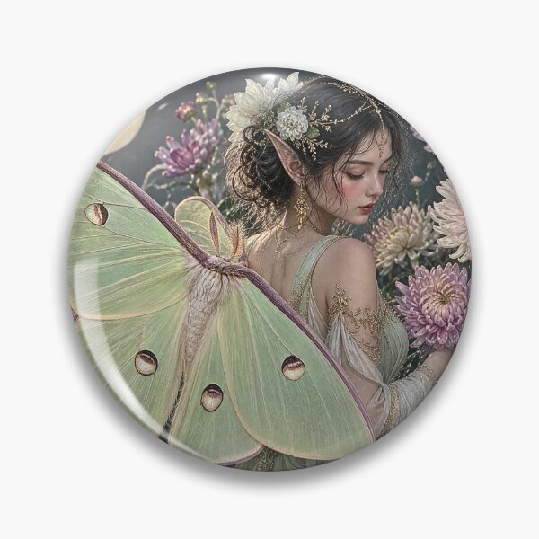 Item preview, Luna Moth Fairy Moon Garden designed and sold by Storybook Botanica.