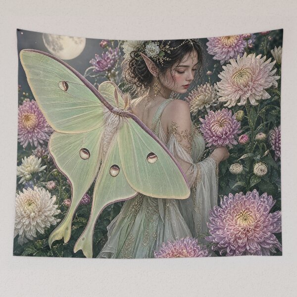 Item preview, Luna Moth Fairy Moon Garden designed and sold by Storybook Botanica.