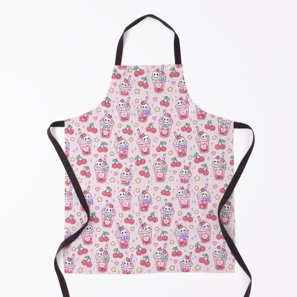 Item preview, Kawaii Skull Cherry Drink Pattern designed and sold by Soft Berry Studio.