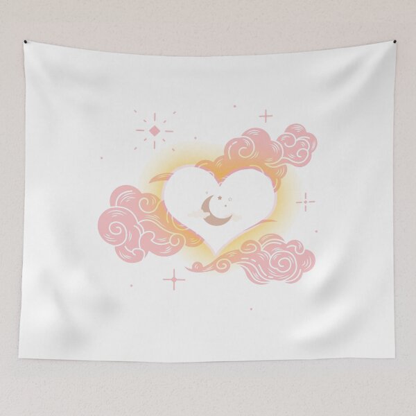 Item preview, Pink Dreamy Cloud & Moon Art designed and sold by Rehnair.
