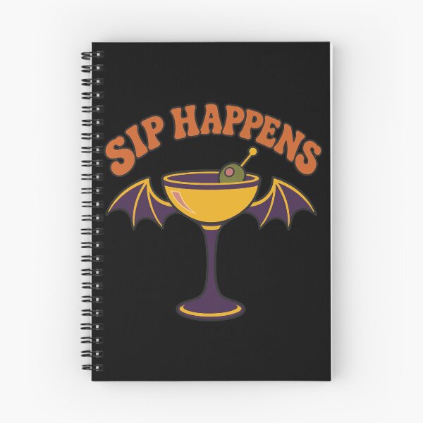 Item preview, halloween SIP HAPPENS Cocktail with Bat Wings and Olive designed and sold by Uglyandcute.