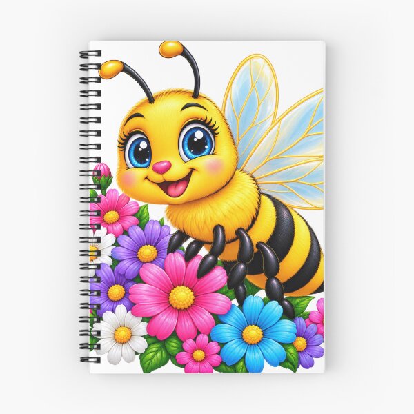 Item preview, Cute Bumblebee & Colorful Flowers – Adorable Bee T-Shirt Design designed and sold by Design Sounds Studio.