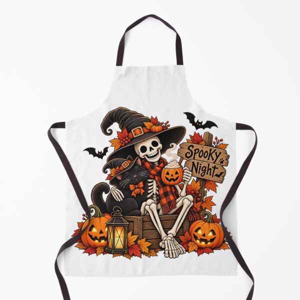Item preview, Cozy Spooky Night Skeleton and Black Cat designed and sold by Livanty.