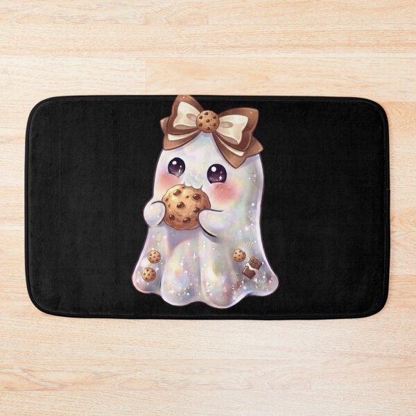 Item preview, Cute Kawaii Ghost Eating a Chocolate Chip Cookie Design / Halloween / Baking / Ghosts / Foodie / T-shirts mugs stickers phone case hardcover journal poster designed and sold by TeenLake.