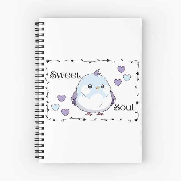 Item preview, Cute Kawaii Blue Bird Quote - Round Heart Sticker designed and sold by Rehnair.