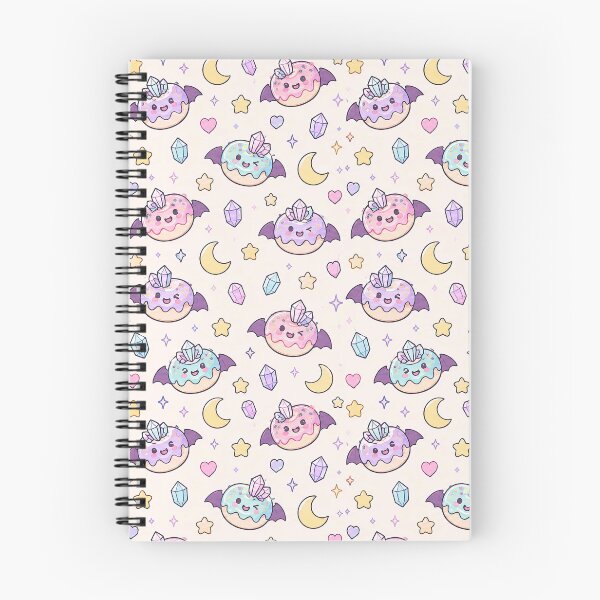 Item preview, Kawaii Bat Crystal Donut Pattern designed and sold by Soft Berry Studio.