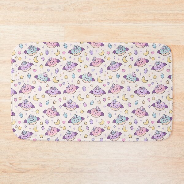 Item preview, Kawaii Bat Crystal Donut Pattern designed and sold by Soft Berry Studio.