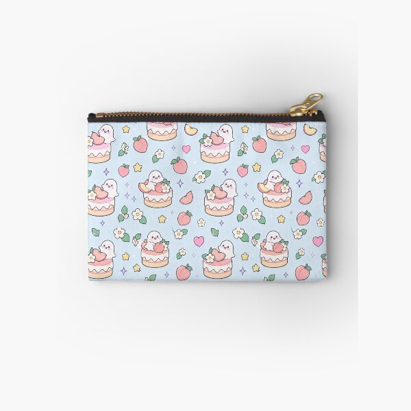 Item preview, Kawaii Ghost Peach Cake Pattern designed and sold by Soft Berry Studio.