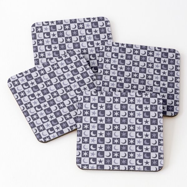 Item preview, Moon and Stars plaid  designed and sold by Studio Vickn.
