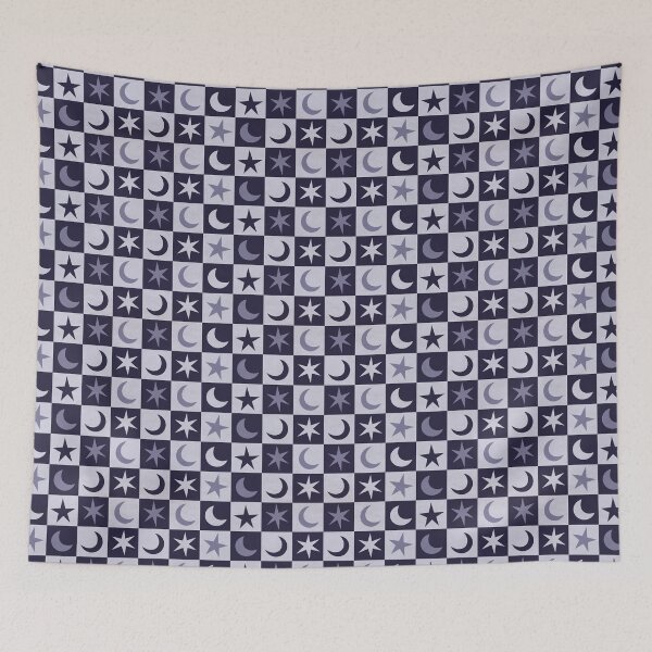 Item preview, Moon and Stars plaid  designed and sold by Studio Vickn.