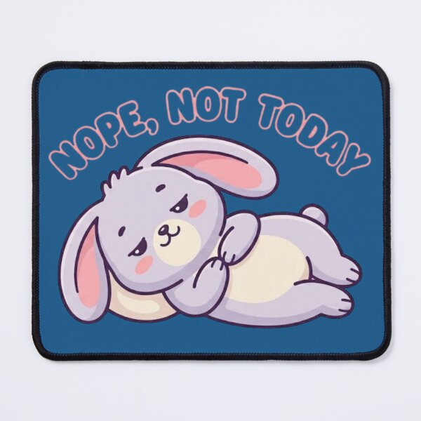 Item preview, Nope Not Today Cute Lazy Bunny Sticker designed and sold by lailakhalaf.