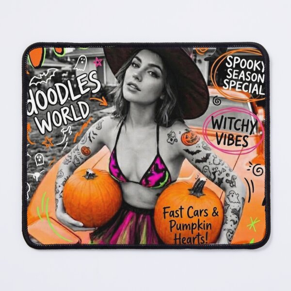 Item preview, Witch‑Street Neonrise: The Pumpkin‑Juggler Spellling Running Full Spook‑Lore Voltage designed and sold by Print Fiction.