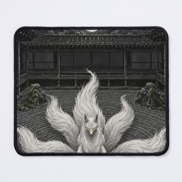 Item preview, Seven-Tailed Fox Beneath the Full Moon designed and sold by MouradStudio.
