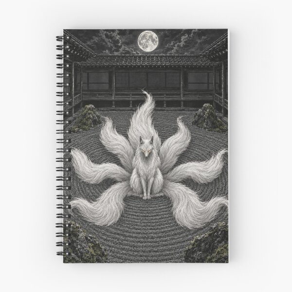 Item preview, Seven-Tailed Fox Beneath the Full Moon designed and sold by MouradStudio.