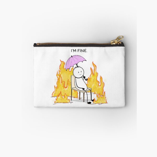Item preview, I'm Fine – Hand-drawn Relatable Digital Illustration & Print designed and sold by MyVisionaryHuez.