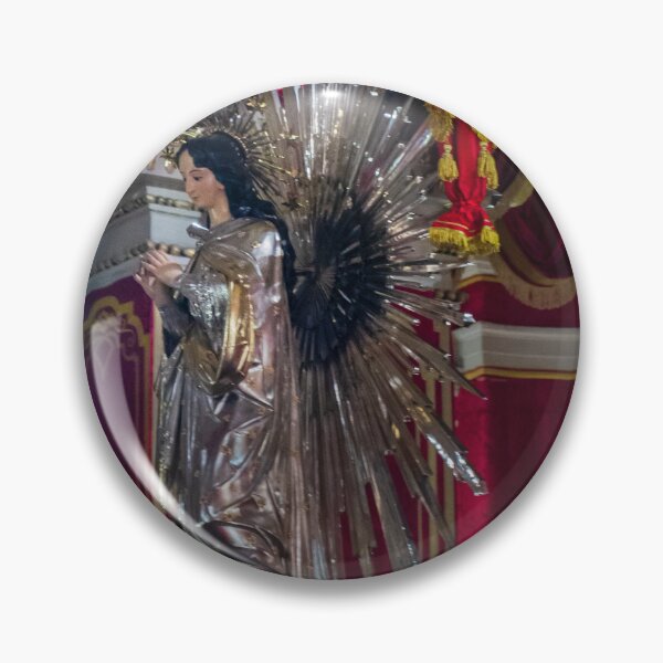 Item preview, Elegant Virgin Mary Statue Adorned With Gold Halo In Ornate Church Interior designed and sold by Nmallia.