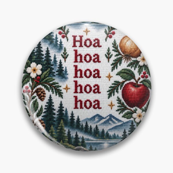 Item preview, Hoa Hoa Hoa Forest Cross Stitch Wall Art designed and sold by ArcanePrintsxo.