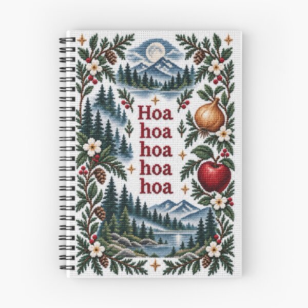 Item preview, Hoa Hoa Hoa Forest Cross Stitch Wall Art designed and sold by ArcanePrintsxo.