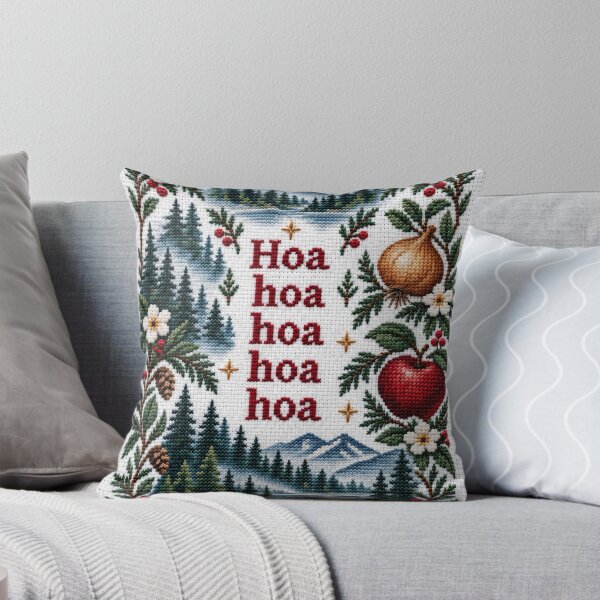 Item preview, Hoa Hoa Hoa Forest Cross Stitch Wall Art designed and sold by ArcanePrintsxo.