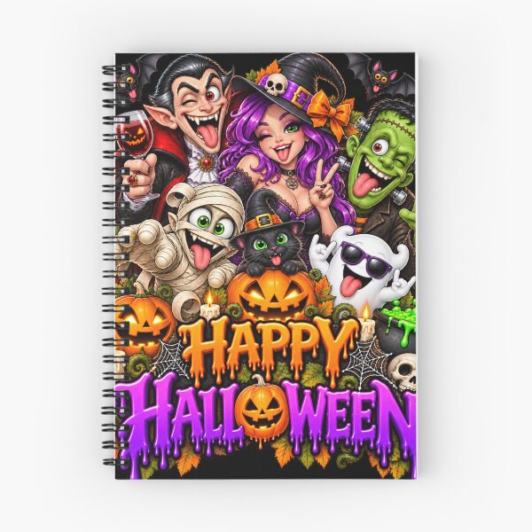 Item preview, Happy Halloween! Witch, Vampire, Cat, Mummy, Pumpkin designed and sold by Innsbrucker.