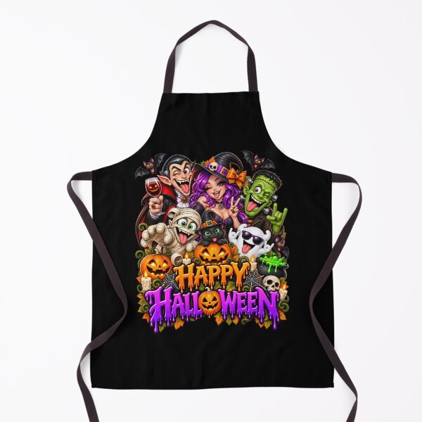 Artikelvorschau, Happy Halloween Hexe Vampir Katze Mumie Kürbis entworfen und verkauft von Innsbrucker.