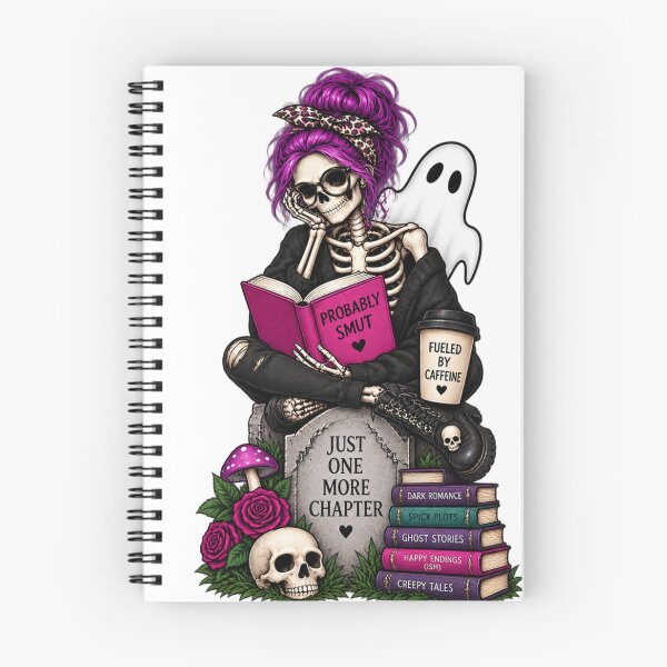 Item preview, Just one more chapter skeleton designed and sold by DisorderlyDigital.