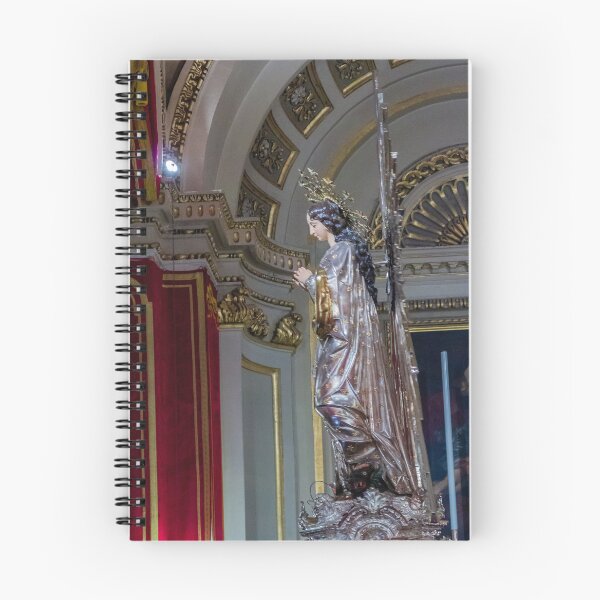 Item preview, Elegant Virgin Mary Statue Adorned With Gold Halo In Ornate Church Interior designed and sold by Nmallia.