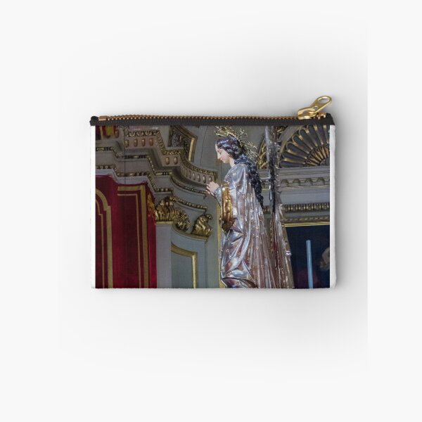 Item preview, Elegant Virgin Mary Statue Adorned With Gold Halo In Ornate Church Interior designed and sold by Nmallia.