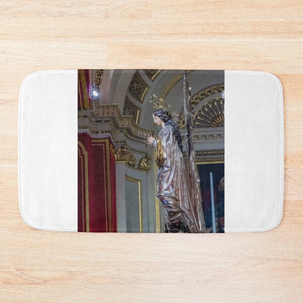 Item preview, Elegant Virgin Mary Statue Adorned With Gold Halo In Ornate Church Interior designed and sold by Nmallia.