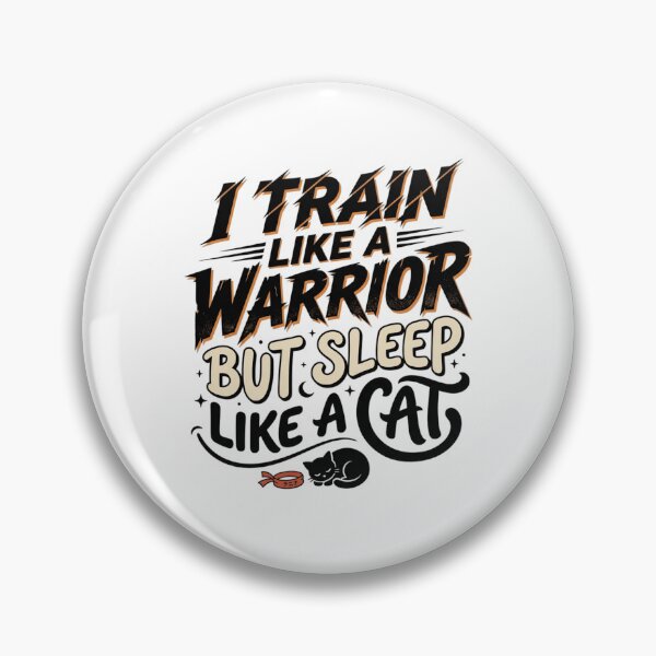 Item preview, I Train Like A Warrior But Sleep Like A Cat Funny Gym Quote designed and sold by mood-draftsman.