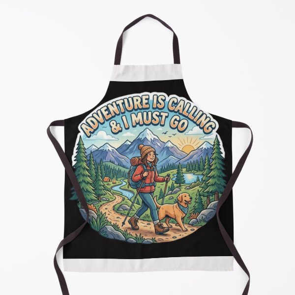 Item preview, Adventure Is Calling & I Must Go | Hiking & Camping Sticker Design designed and sold by DKtrending.