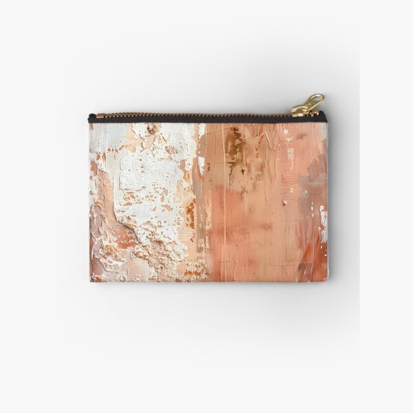 Item preview, Abstract spatula technique in terracotta and peach designed and sold by Artdavesalzburg.