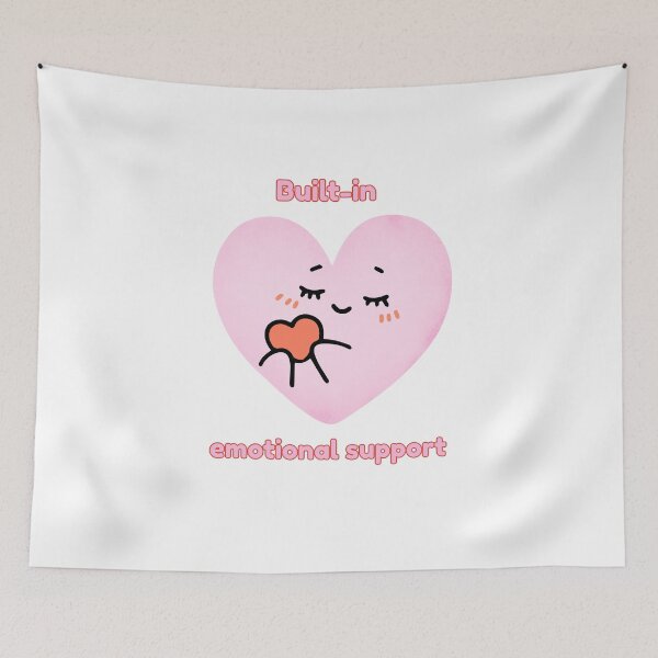 Item preview, Built-in Emotional Support Cute Heart - Sweet Pink Love Sticker Design designed and sold by Rehnair.