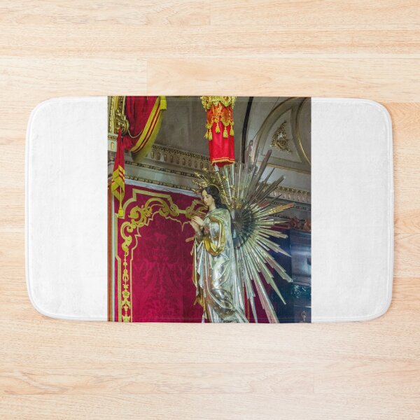 Item preview, Elegant Virgin Mary Statue Adorned With Gold Halo In Ornate Church Interior designed and sold by Nmallia.