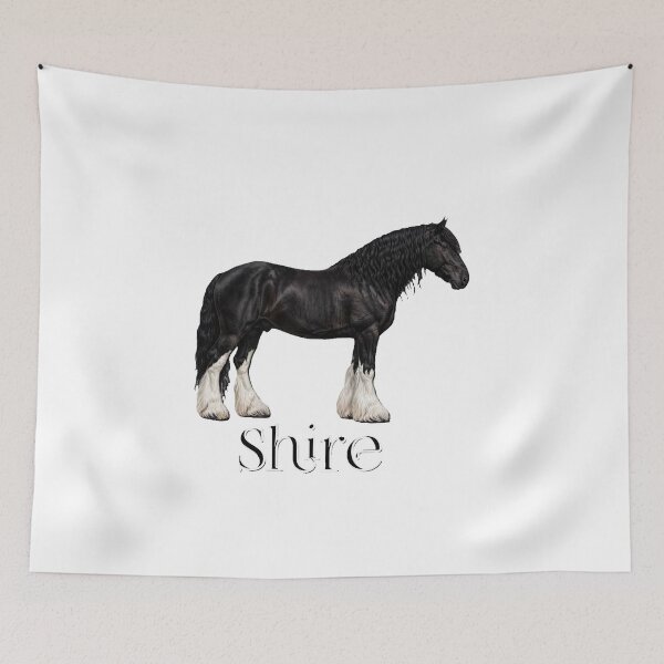 Item preview, Majestic Black Shire Horse Breed Equestrian Art designed and sold by Vibe-Vary.