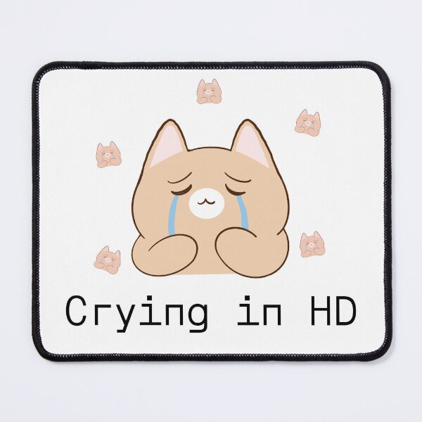 Item preview, Crying in HD Relatable Sad Cat - Funny Emotional Sticker Design designed and sold by Rehnair.