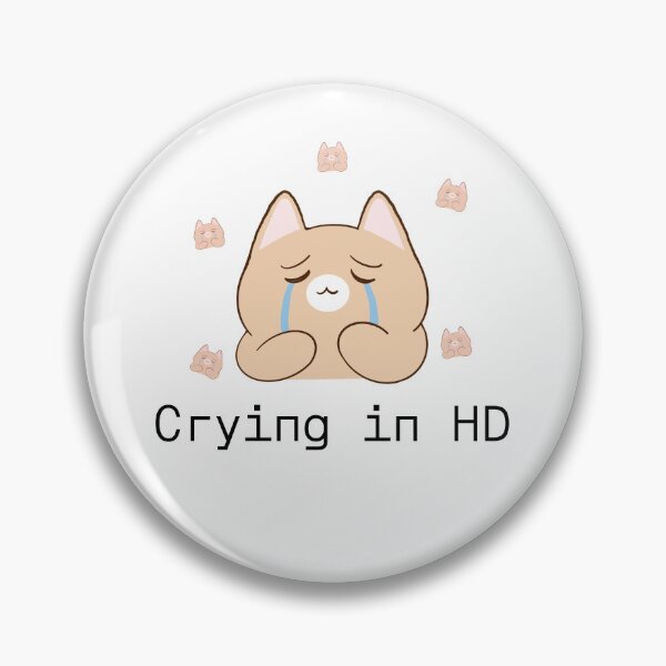Item preview, Crying in HD Relatable Sad Cat - Funny Emotional Sticker Design designed and sold by Rehnair.