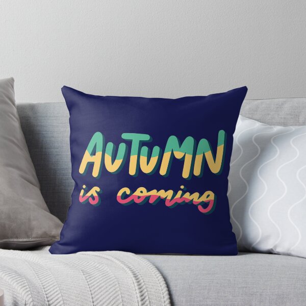 Item preview, Autumn Is Coming Colorful Hand Lettered Quote designed and sold by SolutionsArt.