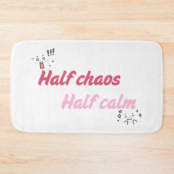 Item preview, Half Chaos Half Calm Funny Relatable Quote - Cute Typographic Sticker Design designed and sold by Rehnair.