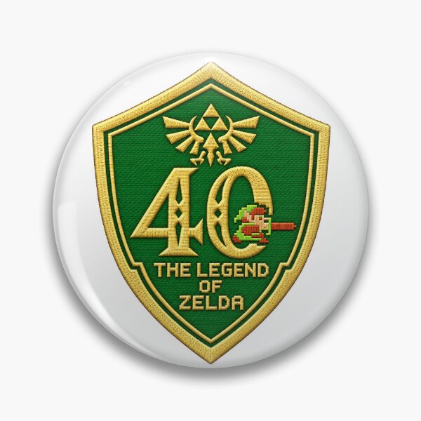 Item preview, Zelda Shield replica – 40 years of legend, embroidered effect designed and sold by Pixel Otaku Gallery.