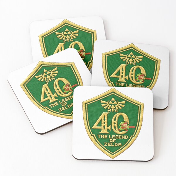 Item preview, Zelda Shield replica – 40 years of legend, embroidered effect designed and sold by Pixel Sakura Gallery.