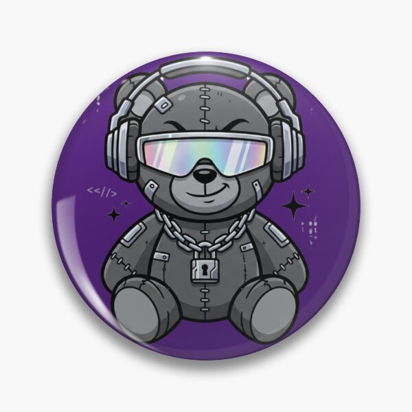Item preview, The cyber-goth teddy bear designed and sold by BiaSMartins.