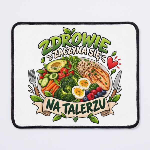 Item preview, Zdrowie Zaczyna Się Na Talerzu designed and sold by PRINTIONAL.