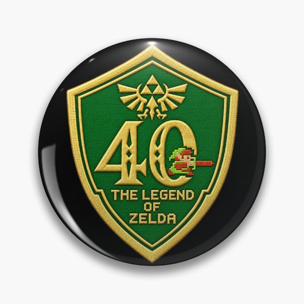 Item preview, Zelda Shield – 40 Years of Legend, Embroidered Effect designed and sold by Pixel Sakura Gallery.