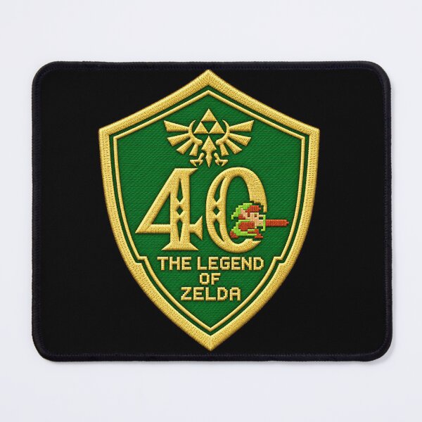 Item preview, Zelda Shield – 40 Years of Legend, Embroidered Effect designed and sold by Pixel Sakura Gallery.