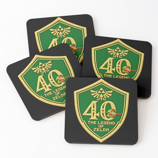 Item preview, Zelda Shield – 40 Years of Legend, Embroidered Effect designed and sold by Pixel Otaku Gallery.